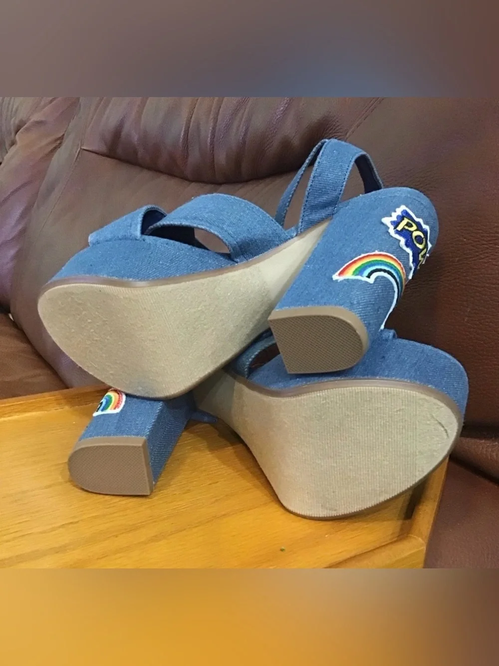 Hippy Block platform Heels/Sandals 5